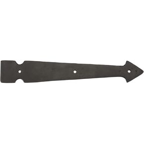 Richelieu Hardware BP9543206900 8 1/16-inch (205 mm) Rustic Decorative Forged Iron False Hinge for Barn Door, Matte Black Finish