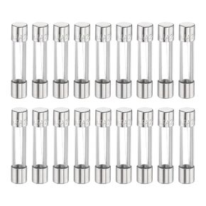 HARFINGTON 18pcs Fuses 1.5A 250 Volt Fast Blow Glass Fuse F1.5AL250V 6x30mm Fast Acting Fuses for Christmas Light Electrical Systems Microwave Ovens TVs Fans Lights Oven