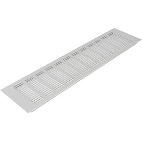 Vent Systems 20 x 5 Inch (Outer Dimensions) Air Supply Ventilation Grille - Silver Aluminum Rectangle Intake/Exhaust Door Vent Deflector - HVAC for Home Improvement Floor, Wall Duct Cover