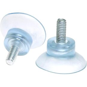 30Pcs with M6 Screw Transparent Suction Cup Plastic Sucker Pads without Hooks,for Glass Table Top