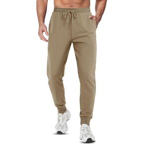 TACVASEN Men's Joggers Cotton Sweatpants with Pocket Lightweight Stretch Athletic Track Pants for Workout Casual Running