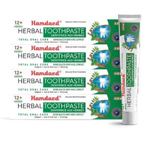 Hamdard 12 Herbs Total Oral Care Toothpaste 100g (Pack of 4)