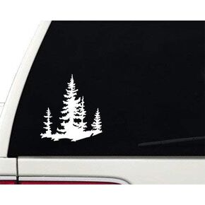 Spruce Trees Adventure Explore Nature - Vinyl Decal - Car Truck Laptop Bumper Sticker Decal