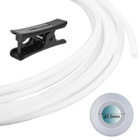 Bambu Lab Compatible PTFE Tube 2.5mm ID x 4mm OD, Available in 5M/15M/20M, for AMS X1/X1C/P1P/P1S/A1/A1 Mini, Prusa MMU3/Direct Drive Extruder, Includes Tube Cutter