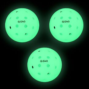 A11n Luminous Pickleballs- الرؤية العالية ، تضيء كرات المخلل في الهواء الطلق لتوهج ليلي متين وممتع في المخلل المظلم- مزيج اللون والأخضر