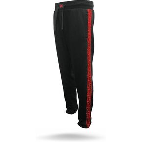 RAW Unisex Sweatpants Black and Red - Size XL - Feature Zippered Hidden Pocket