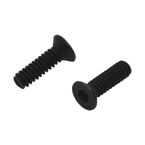 30PCS #4-40 x 3/8" 10.9 Grade Carbon Steel Flat Head Socket Cap Screws - Fully Threaded with Hex Socket and Black Oxide Finish