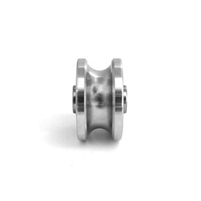 Heyous Rolling Bearing Pulleys U Groove Rail Guide Bearings Wire Rope Towing Tools Stainless Steel Road Wheels Bearing Wheels for Small Cranes Fishing Systems Pulley Models