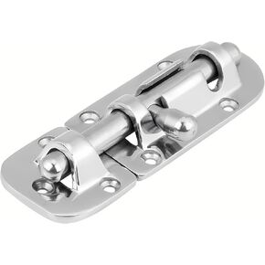 Acouto Boat Door Lock Boat Bar Security Sliding Lock Heavy Duty Marine Boat Door Window Lock Slide Barrel Bolt Clasp 316 Stainless Steel(110mm)