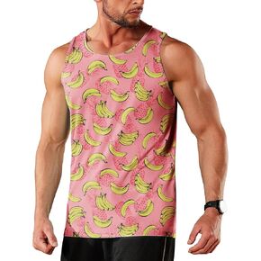 Men's Funny Tank Top Summer Beach Casual Fashion Print Tank Tops for Men Cool Gym Workout Athletic Sleeveless Shirts