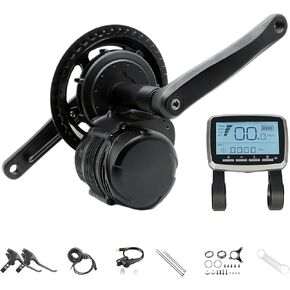 48V 750W Mid Drive Motor Kit Electric Bike Torque Sensor DIY Concversion Kit Dual Clutch E-Bike Mid Mount Motor with VLCD5 for BB68/73 Tricycle City/Road/Mountain Bike in Saudi Arabia