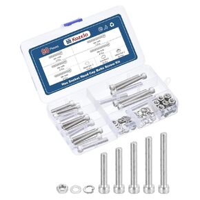 80pcs M6 Socket Head Cap Screws Bolts Nuts Assortment Kit - [M6x30/35/40/45/50mm] 304 Stainless Steel Allen Socket Drive for 3D Printer