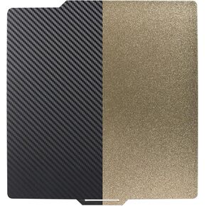 3D Smooth Carbon Fiber PET + Textured PEI Build Plate Double Sided Flex Steed Bed 257x257mm for Bambu Lab X1/X1C/P1P/P1S