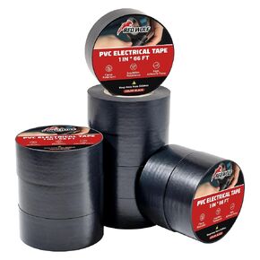 RED WOLF Electrical Tape 1 Inch x 66 FT 10 Rolls Acrylates Copolymer Electric Flame Retardant Tape Waterproof High Temp 1000V Industrial Grade Used for Automotive Insulating Wrapping Wire Cable