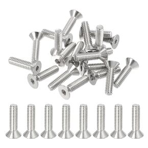 PATIKIL 5/16-18 x 2-1/2" Flat Head Socket Cap Screws, 10 Pack Flat Countersunk Bolts Hex Socket Drive Machine Screws 304 Stainless Steel 18-8 Full Thread Grade 6.8