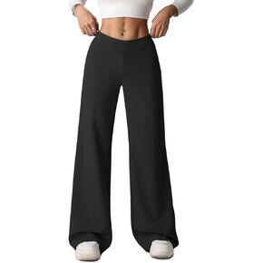 HeSaYep Women's Wide Leg Sweatpants Low Waisted Embroidered Stars Y2k Open Bottom Flared Lounge Pants