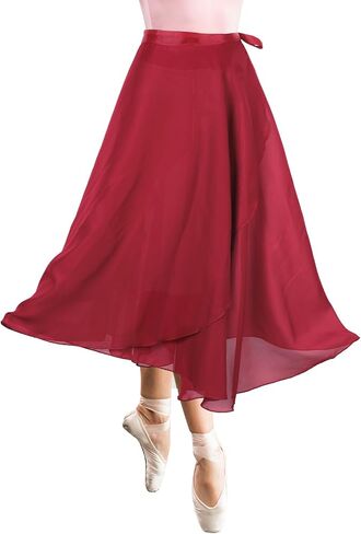 Lusofie Long Dance Wrap Skirt Women Ladies Long Sheer Dance Skirts ， Ballet Wrap Skirt Chiffon Skirt with Adjustable Belt in Saudi Arabia