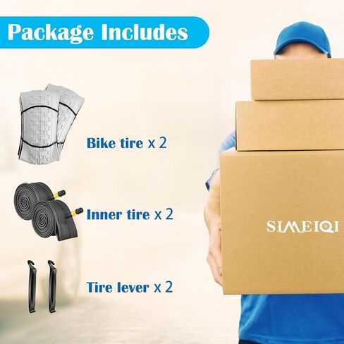 SIMEIQI 2 Pack Bike Tires and Tubes BMX for Kids 12.5"/14"/16"/ 20"x2.125" Compatible with 12.5"/14"/16"/ 20"x1.75"/2.125" Replacement Bike Tires for BMX Trail Commuter City Pavement Bicycles in Saudi Arabia