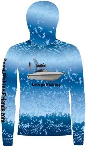 Custom performance fishing hoodie with gaiter for sun protection by Sport-fishing-friends in Saudi Arabia