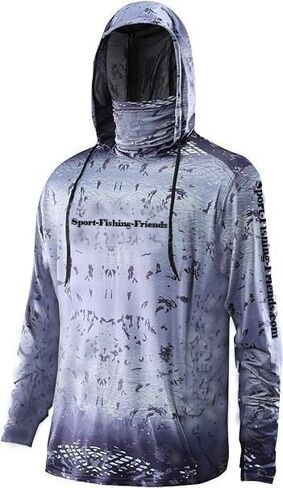 Custom performance fishing hoodie with gaiter for sun protection by Sport-fishing-friends in Saudi Arabia