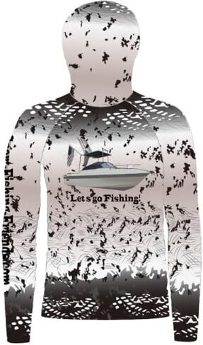 Custom performance fishing hoodie with gaiter for sun protection by Sport-fishing-friends in Saudi Arabia