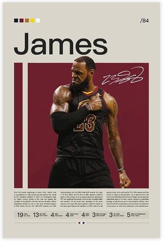 Thomix LeBron Poster James Poster 1 Canvas Poster Bedroom Decor Sports Landscape Office Decor Decore Decor in Saudi Arabia