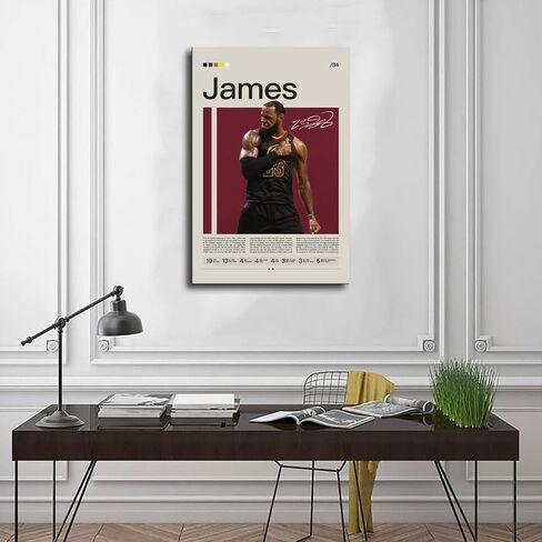Thomix LeBron Poster James Poster 1 Canvas Poster Bedroom Decor Sports Landscape Office Decor Decore Decor in Saudi Arabia