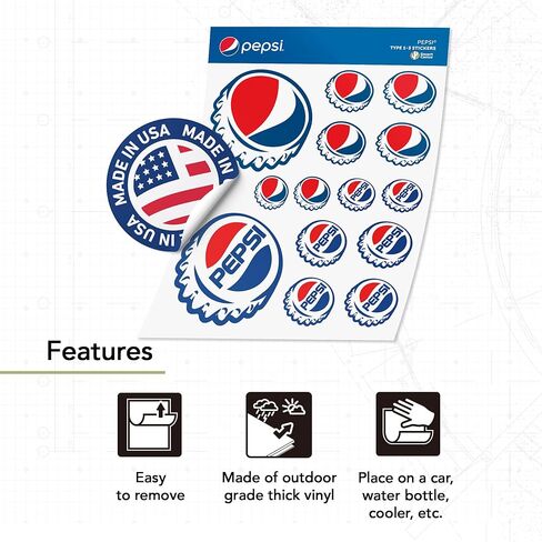 Desert Cactus Pepsi Sticker Vinyl Secal Laptop Water Bottle Scrapbook (Type 1-3) in Kuwait