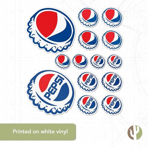 Desert Cactus Pepsi Sticker Vinyl Secal Laptop Water Bottle Scrapbook (Type 1-3) in Kuwait