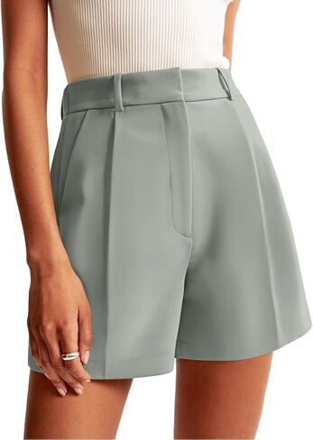 NIMIN High Waisted Tailored Work Shorts for Women Summer Casual Lightweight Office Dressy Shorts with Pockets in Kuwait