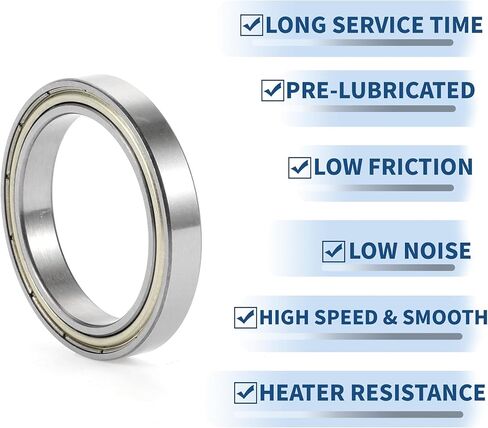 ACROPIX 6807ZZ Deep Groove Ball Bearings P6 35x47x7mm Lubricated Bearings Double Metal Seal Silver Tone Scooter Skateboard Wheel in Saudi Arabia