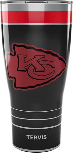 Tervis Traveler NFL Kansas City Chiefs - Night Game Triple Walled Insulated Tumbler Travel Cup Keeps Drinks Cold & Hot, 30oz, Stainless Steel in Saudi Arabia