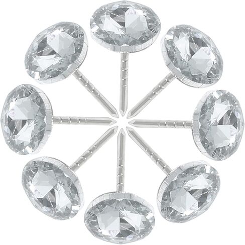 Bokwin 100pcs مسامير منجزة من مجازي كريستال الماس 25 ملم تنجيد كريستال واضحة دبابيس دبابيس دبابيس لأريكة DIY الأثاث الأثاث الجدار in Kuwait