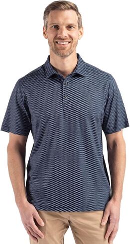 Cutter & Buck Pike Eco Shadow Check Print Recycled Mens Big & Tall Polo in Kuwait