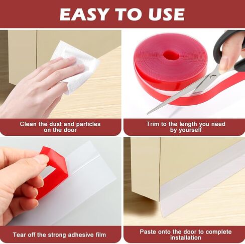 emvanv الطقس تجريد الشريط ، 5M × 45 مم تجريد من الطقس السيليكون ، ختم للباب تحت القاع ، الفجوة ، الجانب ، باب الدش الزجاجي ، الباب المنزلق ، النوافذ (أحمر) in Kuwait
