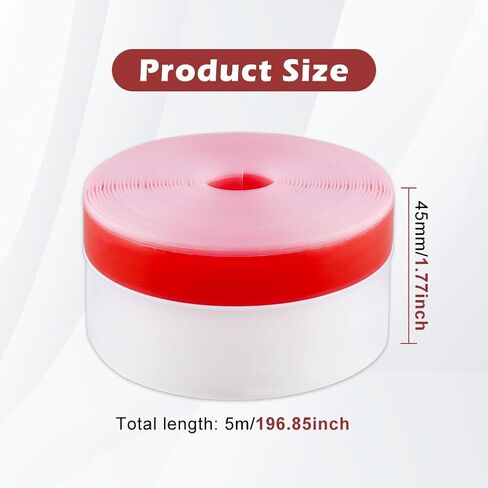 emvanv الطقس تجريد الشريط ، 5M × 45 مم تجريد من الطقس السيليكون ، ختم للباب تحت القاع ، الفجوة ، الجانب ، باب الدش الزجاجي ، الباب المنزلق ، النوافذ (أحمر) in Kuwait