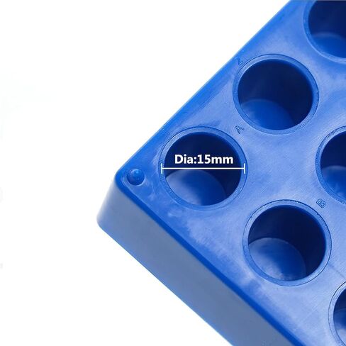 ALWSCI Vial Rack for 4 ml Autosampler Vial Rack Holder, 50-Well, Hole Diameter: 15mm, Hole Depth: 22 mm, Stackable Vial Racks, Lab Vials Racks in Saudi Arabia