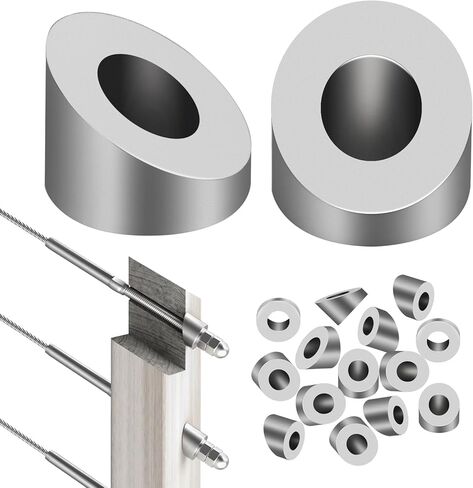 20 حزمة 5/16 "30 درجة من الفولاذ المقاوم للصدأ الغسالات بديل لمشاركات حديدي الكابل لمدة 1/8" 5/32 " in Kuwait