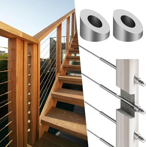 20 حزمة 5/16 "30 درجة من الفولاذ المقاوم للصدأ الغسالات بديل لمشاركات حديدي الكابل لمدة 1/8" 5/32 " in Kuwait