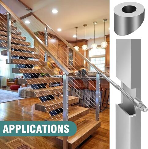 20 حزمة 5/16 "30 درجة من الفولاذ المقاوم للصدأ الغسالات بديل لمشاركات حديدي الكابل لمدة 1/8" 5/32 " in Kuwait