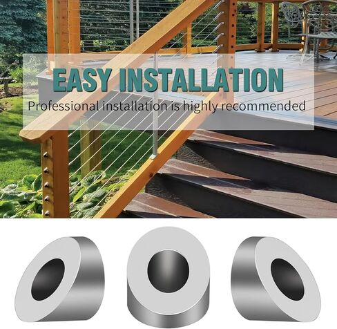 20 حزمة 5/16 "30 درجة من الفولاذ المقاوم للصدأ الغسالات بديل لمشاركات حديدي الكابل لمدة 1/8" 5/32 " in Kuwait