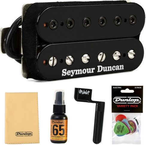 Seymour Duncan SH -12 George Lynch Screamin 'Demon Humbucker Pickup - Black - Bundle with Dunlop Pick Pack و Poinching Kit و String Winder in Kuwait