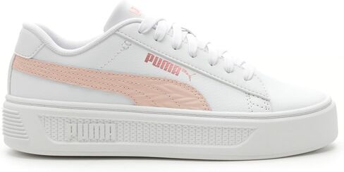 PUMA Women's Smash Platform V3 Sneaker, Maze White-Island Pink-Rose Gold, 5.5 in Saudi Arabia