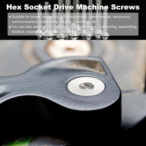 PATIKIL 5/16-18 x 2-1/2" Flat Head Socket Cap Screws, 10 Pack Flat Countersunk Bolts Hex Socket Drive Machine Screws 304 Stainless Steel 18-8 Full Thread Grade 6.8 in Saudi Arabia