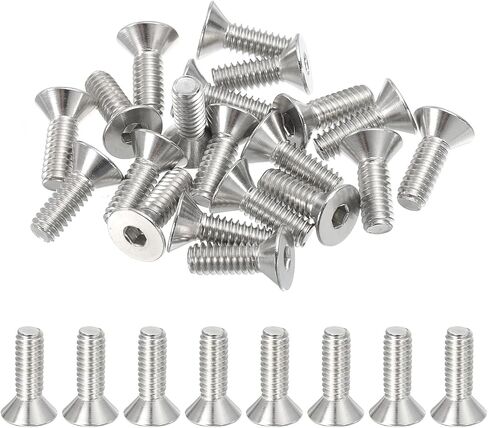 PATIKIL 5/16-18 x 2-1/2" Flat Head Socket Cap Screws, 10 Pack Flat Countersunk Bolts Hex Socket Drive Machine Screws 304 Stainless Steel 18-8 Full Thread Grade 6.8 in Saudi Arabia