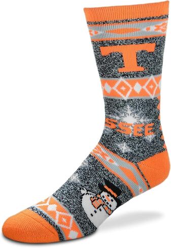 For Bare Feet NCAA Ugly Christmas Holiday Snowman Socks-Size Large (10-13) in Saudi Arabia