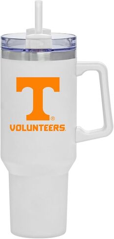 Desert Cactus University of Tennessee UT Knoxville Volunteers Vols Large Insulated Stainless Steel with Handle Lid and Straw Reusable Double Walled Cup Hot and Cold Drinkware (40oz Rally Tumbler) in Saudi Arabia
