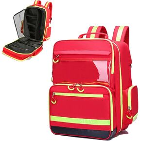 First Aid Backpack Empty Medical Backpack Medicine Bag,Emergency Backpack Waterproof First Aid Bag Medical Backpack,Trauma Backpack First Responder Bag Organizer Bag for Traveling Nurses(Bag Only)