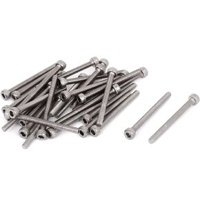 uxcell M3x35mm 0.5mm Pitch Bolts Socket Cap Head Hex Key Screws 30pcs