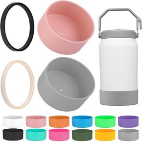 4-Piece Silicone Sleeve with Replacement Gasket for Stanley 64oz IceFlow Flip Top Tumbler, Silicone Sleeve Replacement Gasket for Stanley 64oz Water Bottle